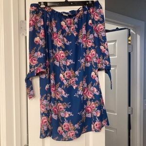 Floral off the shoulder dress